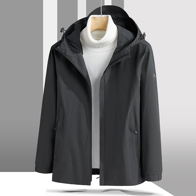 Herren Leichte technische Softshelljacke mit verstellbarer Kapuze und minimalistischer Sportpassform Nord Taschen