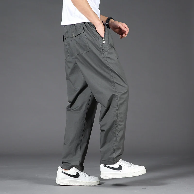 Herren Leichte Relaxed-Fit Chinohose mit elastischem Bund & geradem Bein Nord Taschen