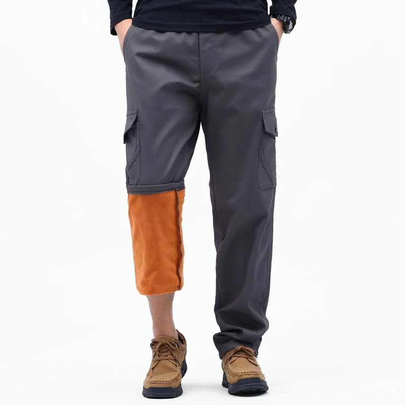 Herren Technische Cargohose mit Thermofutter-Innenbein, aufgesetzten Taschen & verstellbarem Saum Nord Taschen