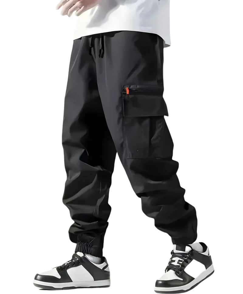 Herren Technische Cargo-Jogginghose mit Reißverschlusstaschen, Tunnelzug und elastischen Knöchelbündchen Nord Taschen