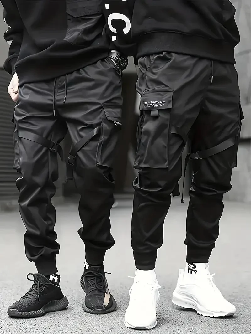 Herren Technische Cargo-Jogginghose mit Mehrfachtaschen, Gurtriemen & elastischem Bündchen Nord Taschen