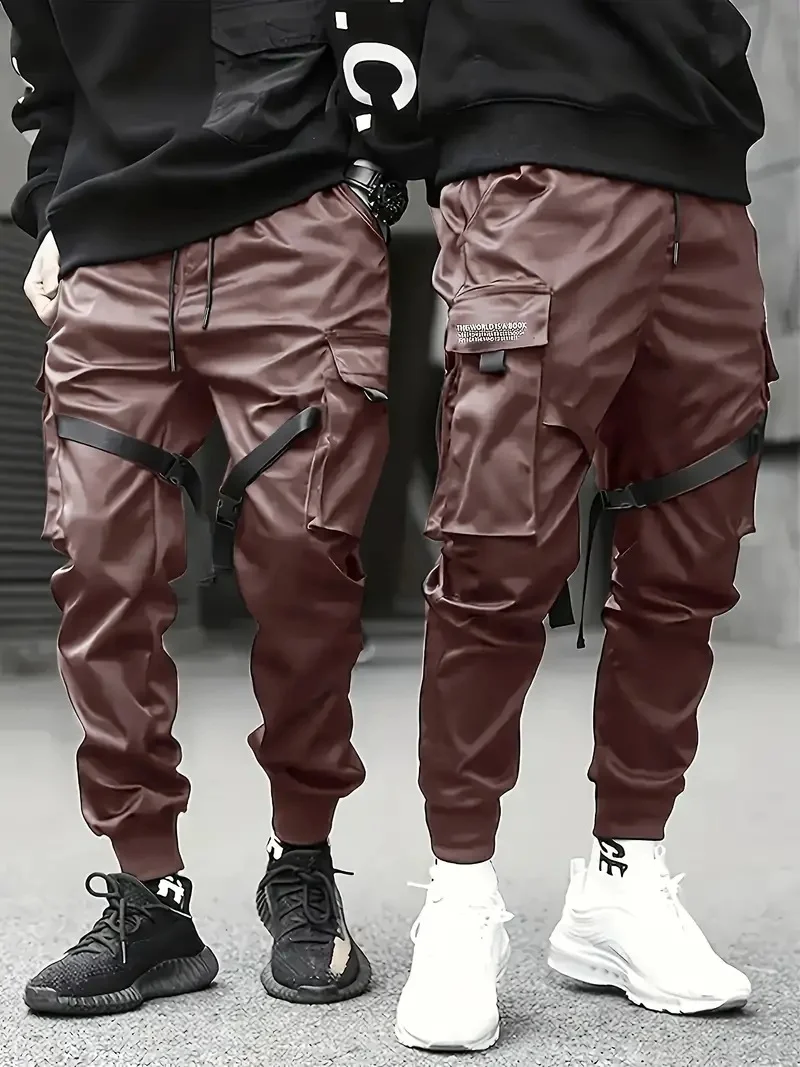 Herren Technische Cargo-Jogginghose mit Mehrfachtaschen, Gurtriemen & elastischem Bündchen Nord Taschen