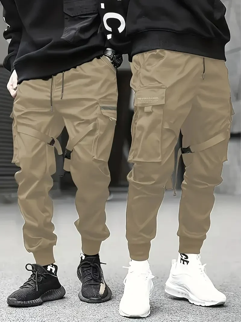 Herren Technische Cargo-Jogginghose mit Mehrfachtaschen, Gurtriemen & elastischem Bündchen Nord Taschen