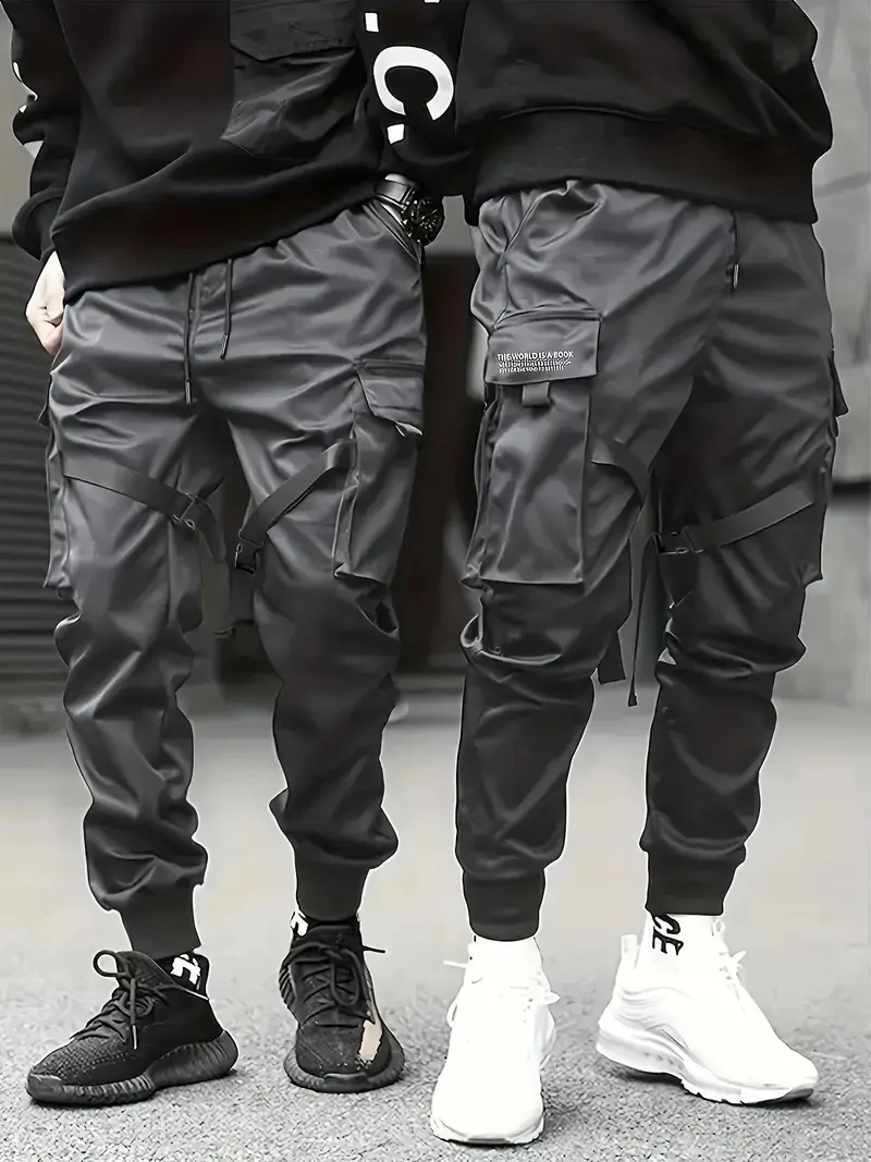 Herren Technische Cargo-Jogginghose mit Mehrfachtaschen, Gurtriemen & elastischem Bündchen Nord Taschen