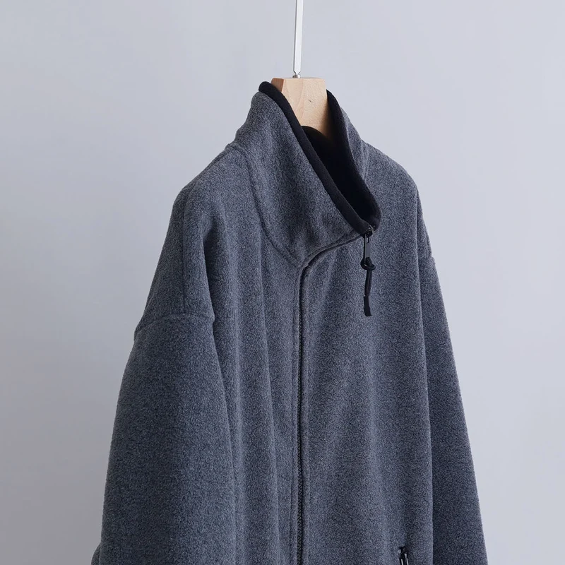 Damen Sportliche Fleecejacke mit hohem Kragen Nord Taschen