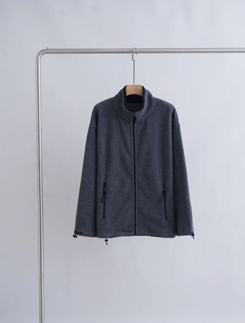 Damen Sportliche Fleecejacke mit hohem Kragen Nord Taschen