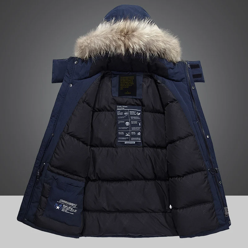 Herren Thermo-Parka mit Kapuze und Kunstfellbesatz, wasserabweisend und multifunktional Nord Taschen