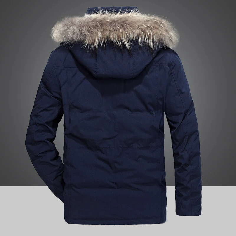 Herren Thermo-Parka mit Kapuze und Kunstfellbesatz, wasserabweisend und multifunktional Nord Taschen