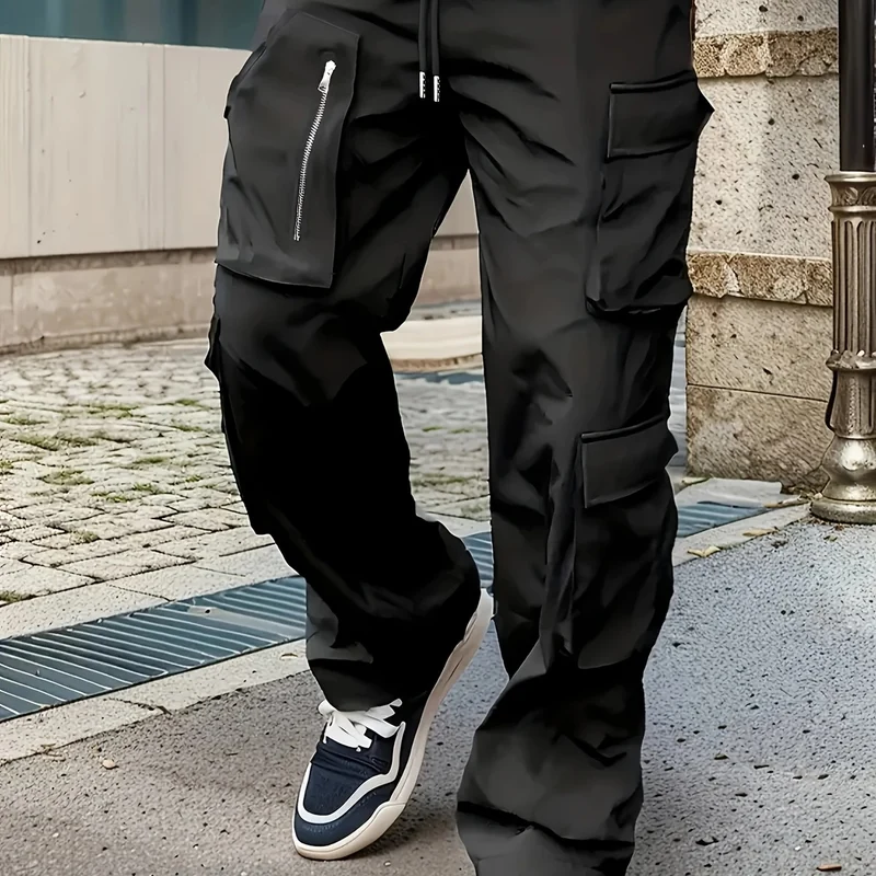 Herren Multifunktionale Cargohose mit großen Klapp‑ und Reißverschlusstaschen sowie Kordelzug Nord Taschen