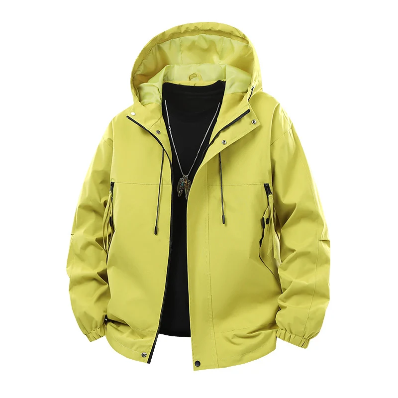 Herren Moderne Wind- & wasserabweisende Kapuzenjacke im Boxy‑Schnitt mit verstellbarem Saum und Utility‑Taschen Nord Taschen