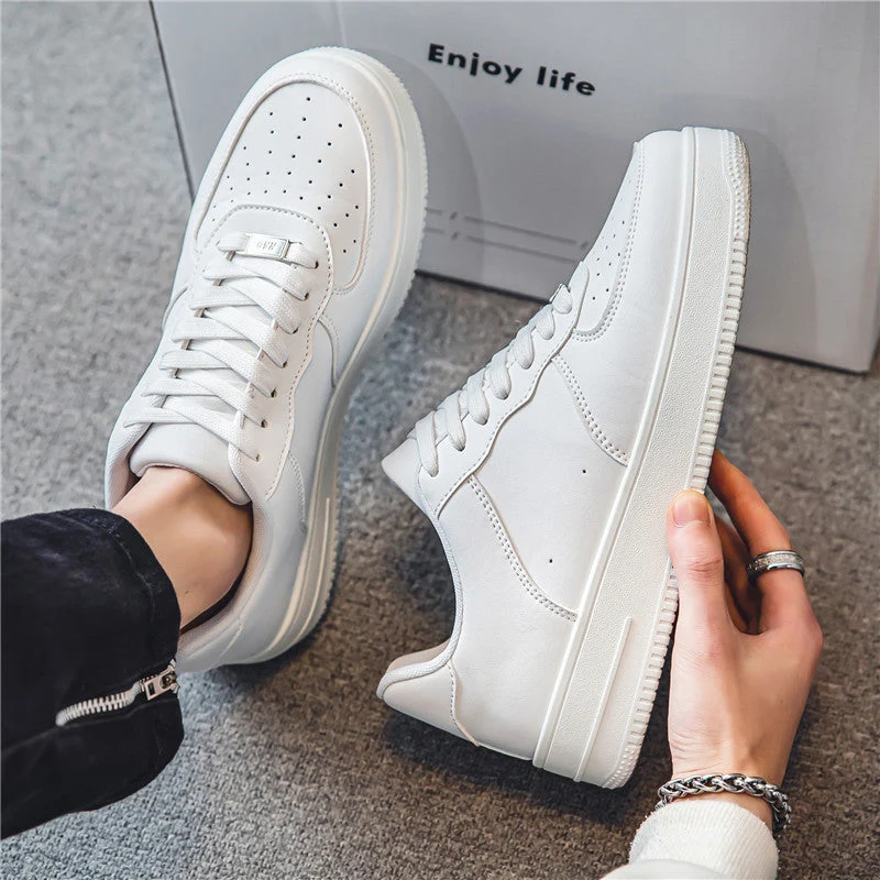 Damen Klassische Leder Sneakers mit atmungsaktivem Design