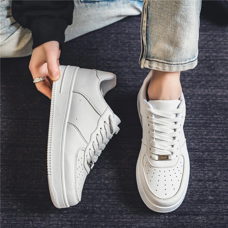 Damen Klassische Leder Sneakers mit atmungsaktivem Design
