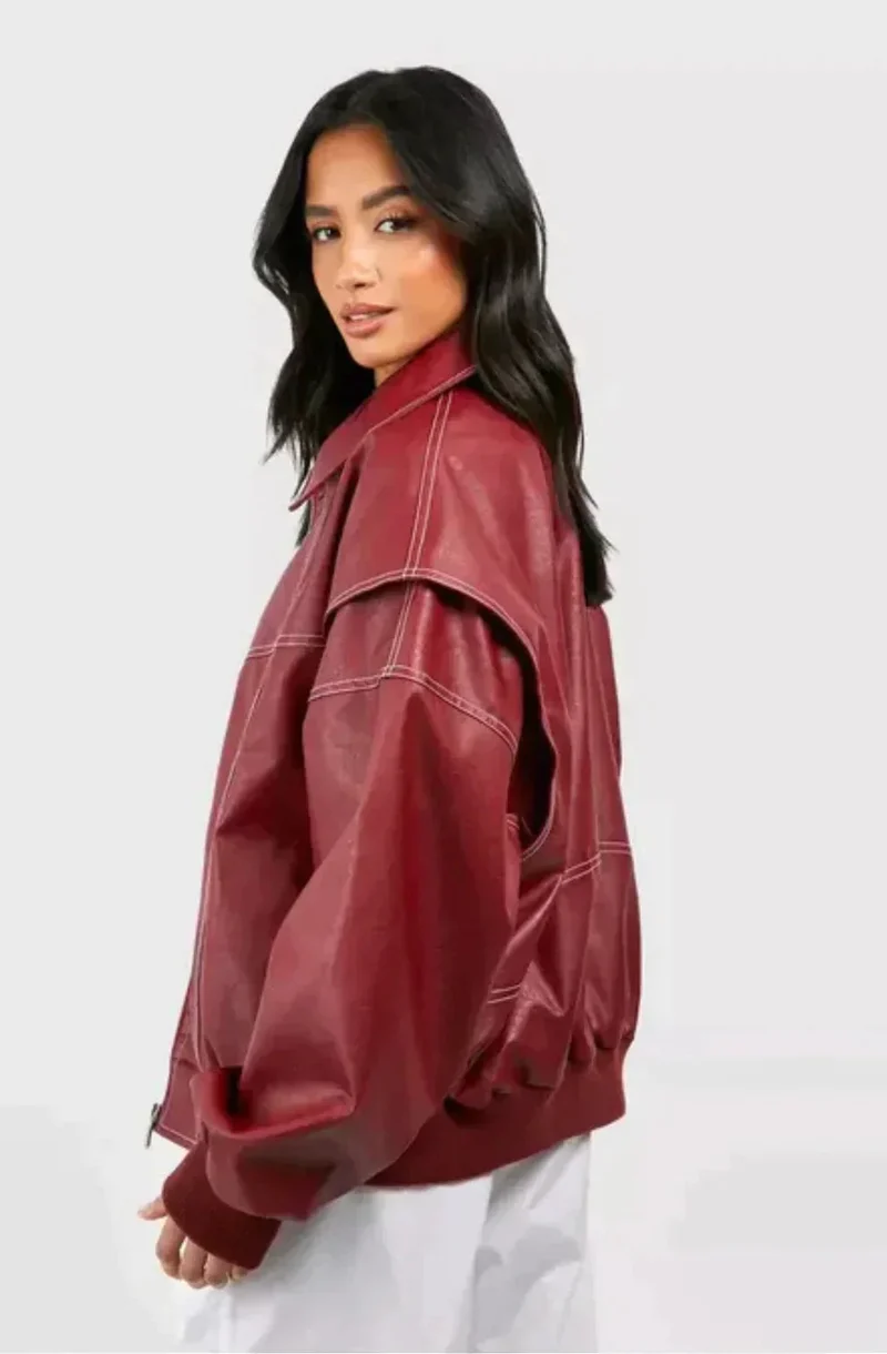 Übergröße Vegane Lederjacke für Den Herbst - Arvani