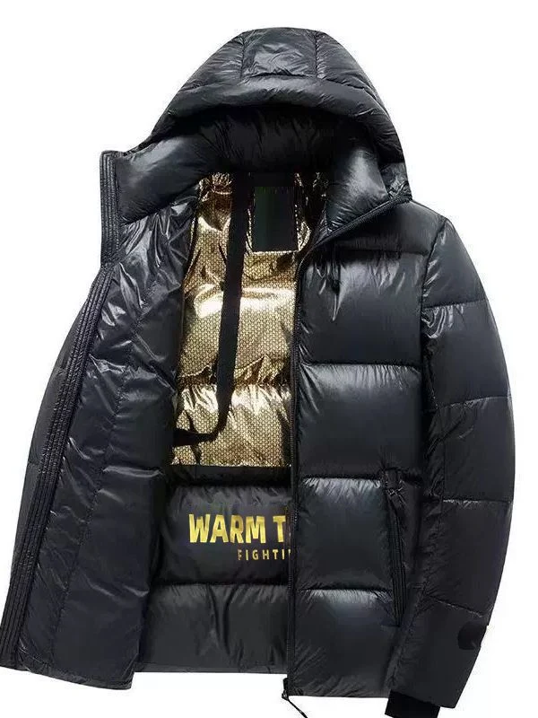 Herren wattierte Thermo‑Steppjacke mit Kapuze und Wärme‑Reflexfutter Nord Taschen
