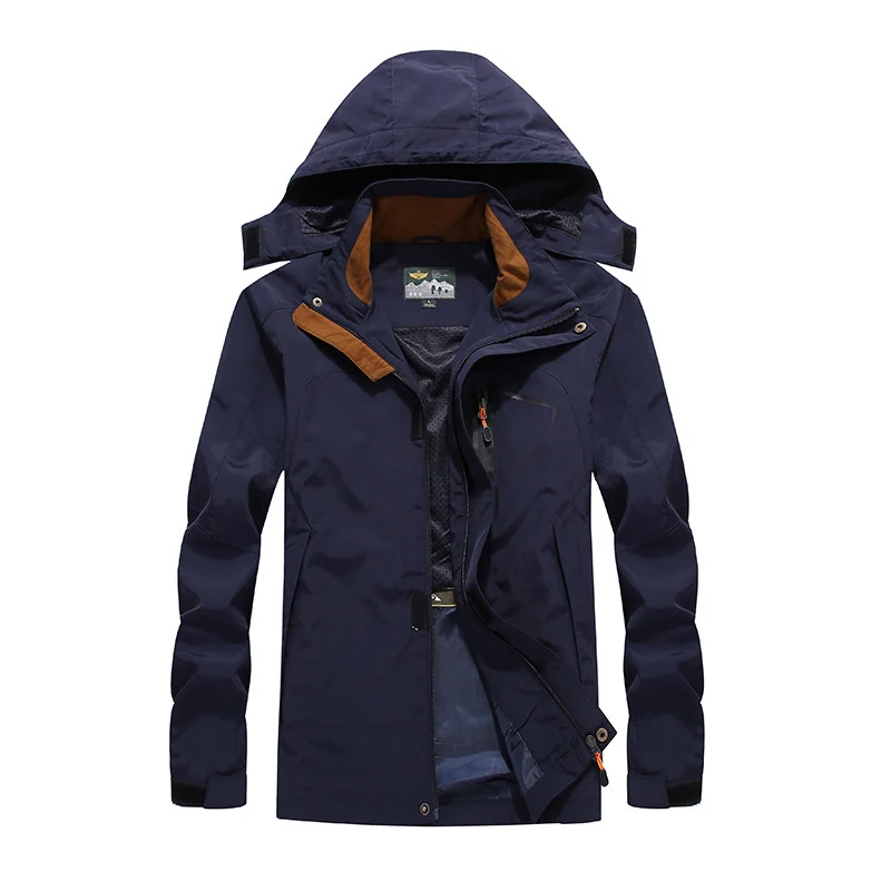 Herren wasserdichte Softshell-Outdoorjacke mit Kapuze, atmungsaktivem Mesh-Futter und verdeckten Reißverschlusselementen Nord Taschen