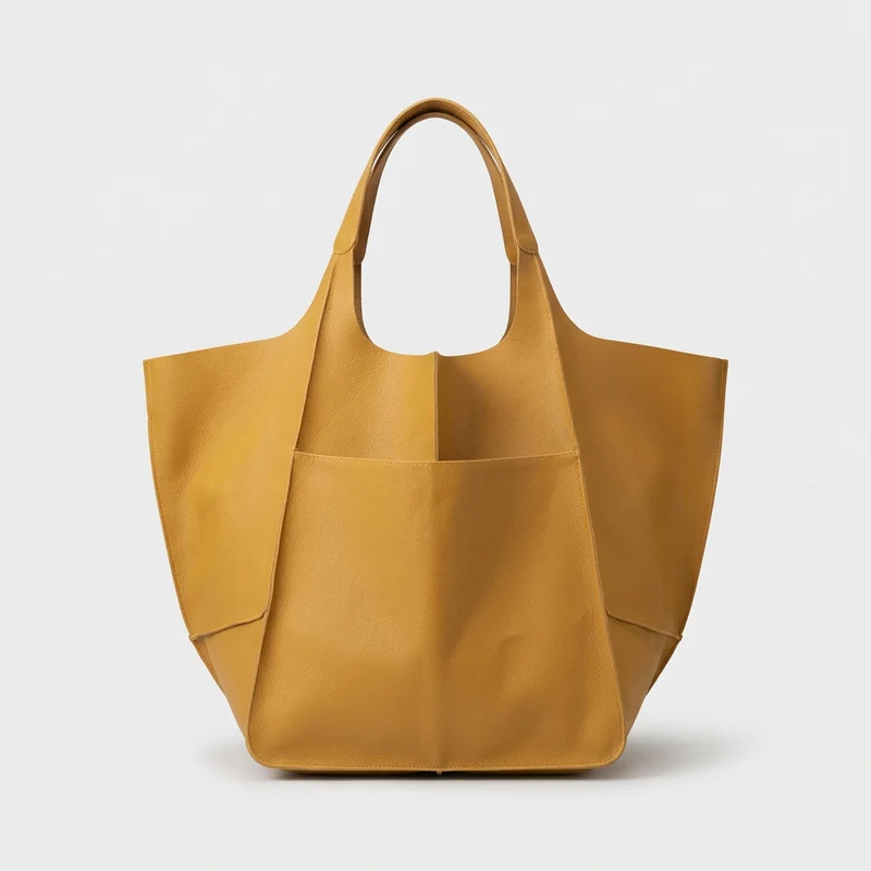 Arvani | Übergroße Leder Tote Bag, Große Schultertasche