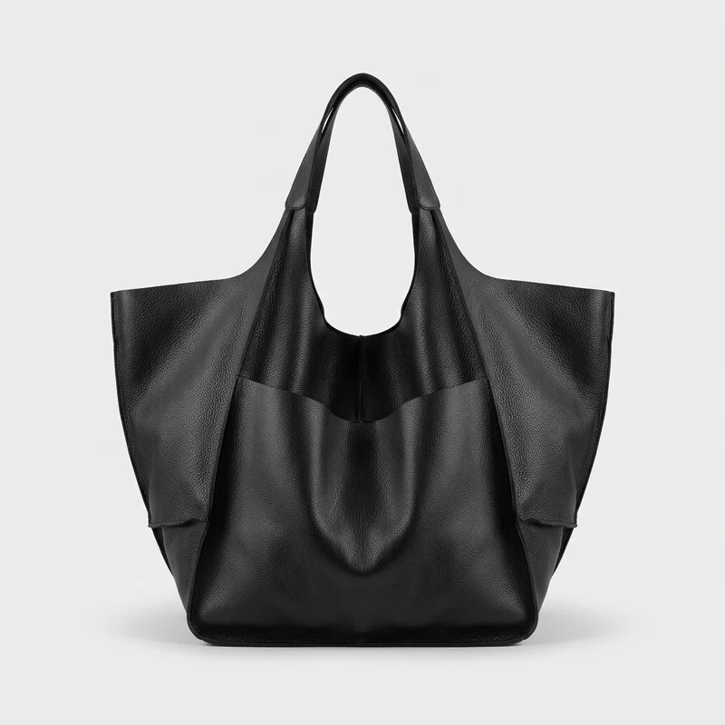 Arvani | Übergroße Leder Tote Bag, Große Schultertasche
