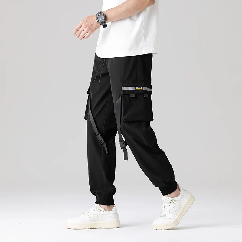 Herren Tech‑Utility Cargohose mit multifunktionalen Beintaschen, verstellbaren Gurtbändern & elastischen Bündchen Nord Taschen
