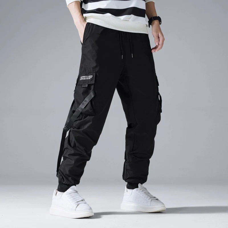 Herren Tech-Cargo-Jogginghose mit Multifachtaschen, Zugbändern & elastischen Bündchen Nord Taschen