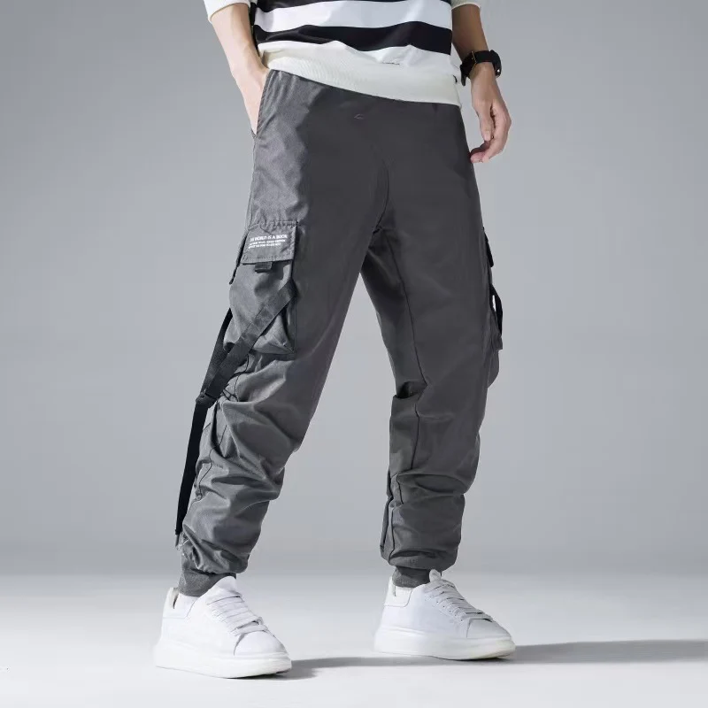 Herren Tech-Cargo-Jogginghose mit Multifachtaschen, Zugbändern & elastischen Bündchen Nord Taschen