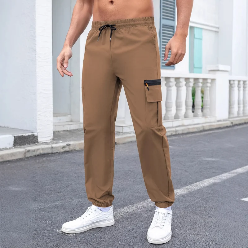 Herren Tech-Cargo-Jogginghose mit elastischem Tunnelzug, Reißverschluss‑Beintasche & eng anliegendem Fußbündchen Nord Taschen