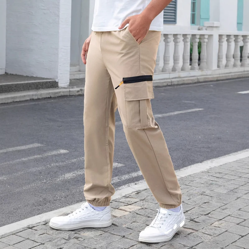 Herren Tech-Cargo-Jogginghose mit elastischem Tunnelzug, Reißverschluss‑Beintasche & eng anliegendem Fußbündchen Nord Taschen