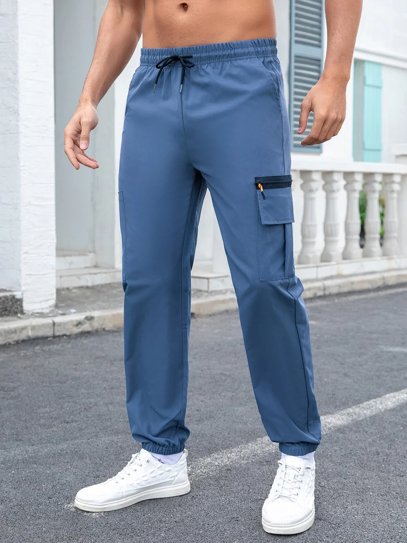 Herren Tech-Cargo-Jogginghose mit elastischem Tunnelzug, Reißverschluss‑Beintasche & eng anliegendem Fußbündchen Nord Taschen