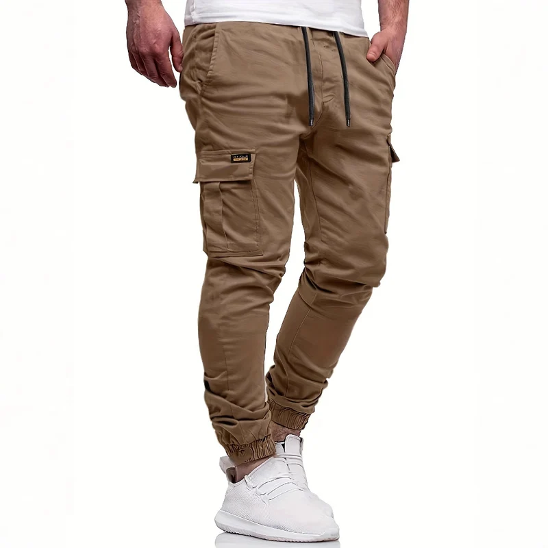 Herren Tapered Cargojogginghose mit Tunnelzug, Knöchelabschluss & Mehrfachtaschen Nord Taschen