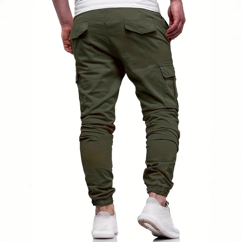 Herren Tapered Cargojogginghose mit Tunnelzug, Knöchelabschluss & Mehrfachtaschen Nord Taschen