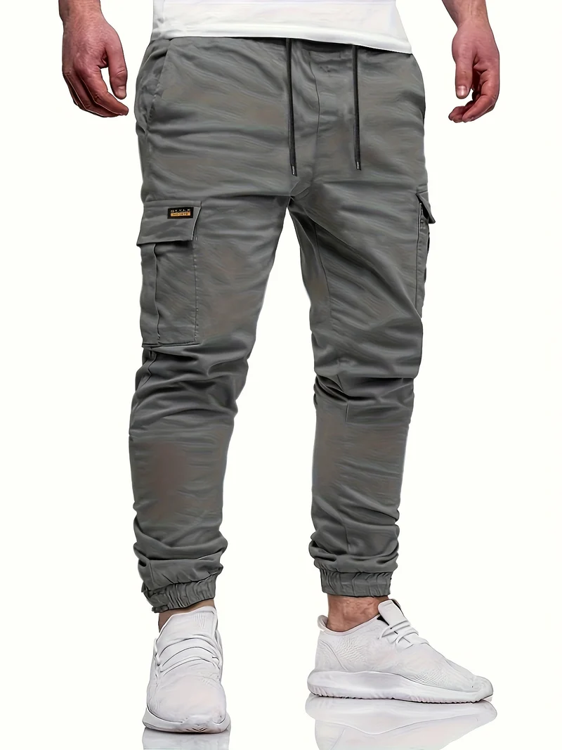 Herren Tapered Cargojogginghose mit Tunnelzug, Knöchelabschluss & Mehrfachtaschen Nord Taschen
