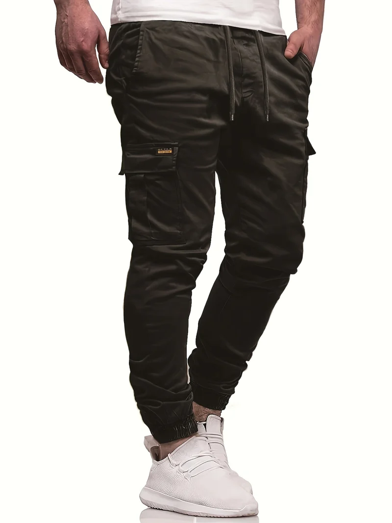 Herren Tapered Cargojogginghose mit Tunnelzug, Knöchelabschluss & Mehrfachtaschen Nord Taschen