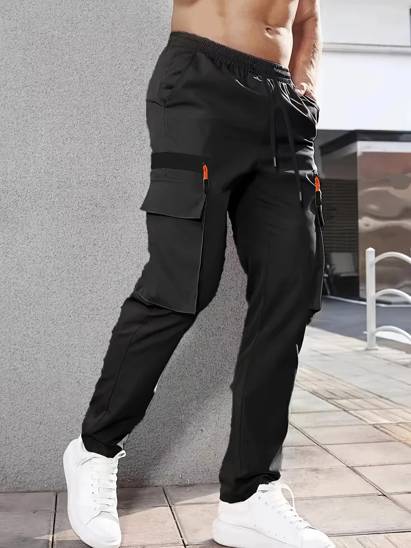 Herren Cargohose im Joggerstil mit elastischem Bund, Tunnelzug & Mehrfachtaschen Nord Taschen