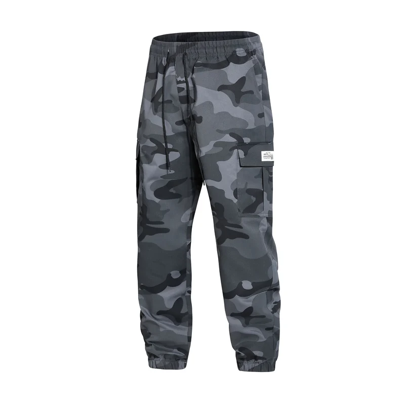 Herren Cargohose im Joggerstil mit Camouflage, Tunnelzugbund & elastischen Knöchelbündchen Nord Taschen