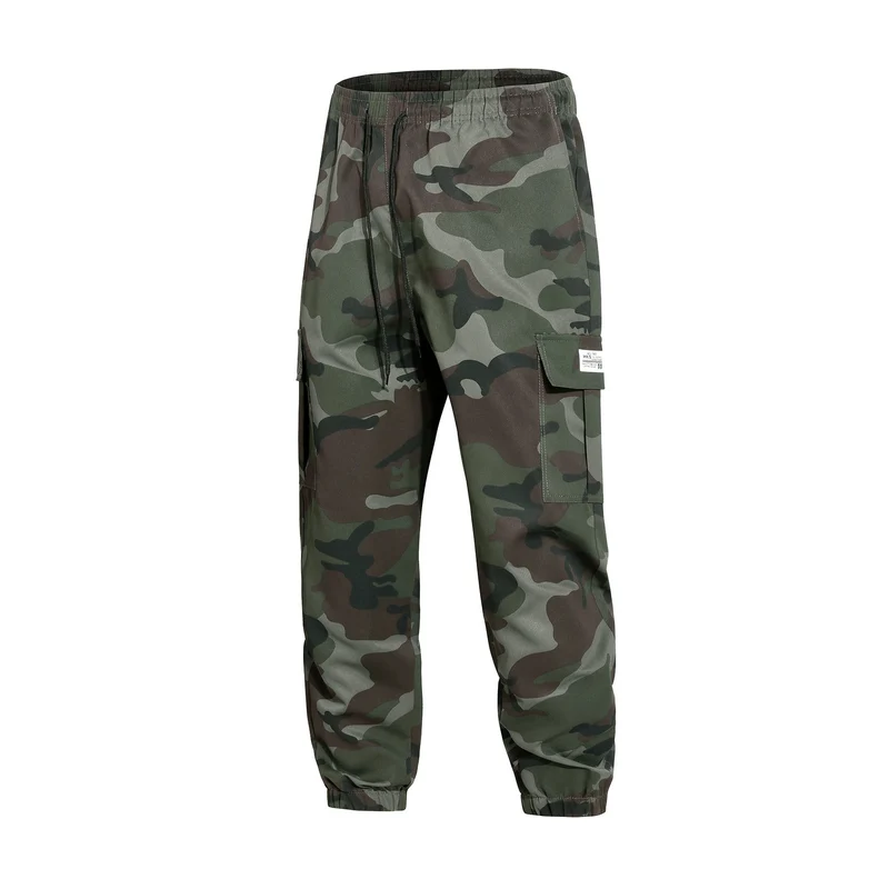 Herren Cargohose im Joggerstil mit Camouflage, Tunnelzugbund & elastischen Knöchelbündchen Nord Taschen