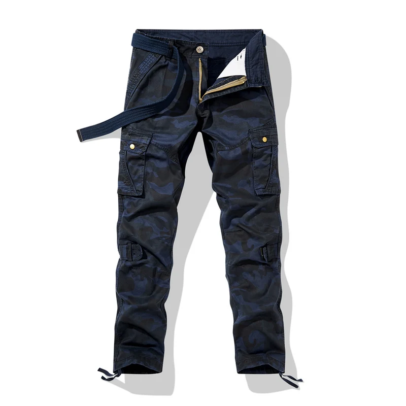 Herren Cargohhose im Military-Style mit verstärkten Knien, Multifunktions‑Taschen & Kordelbund Nord Taschen