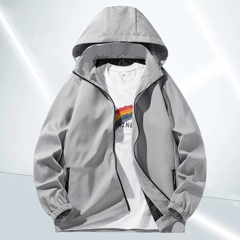 Herren Minimalistischer Softshell-Kapuzenanorak mit wasserabweisender Oberfläche & Reißverschlusstaschen Nord Taschen
