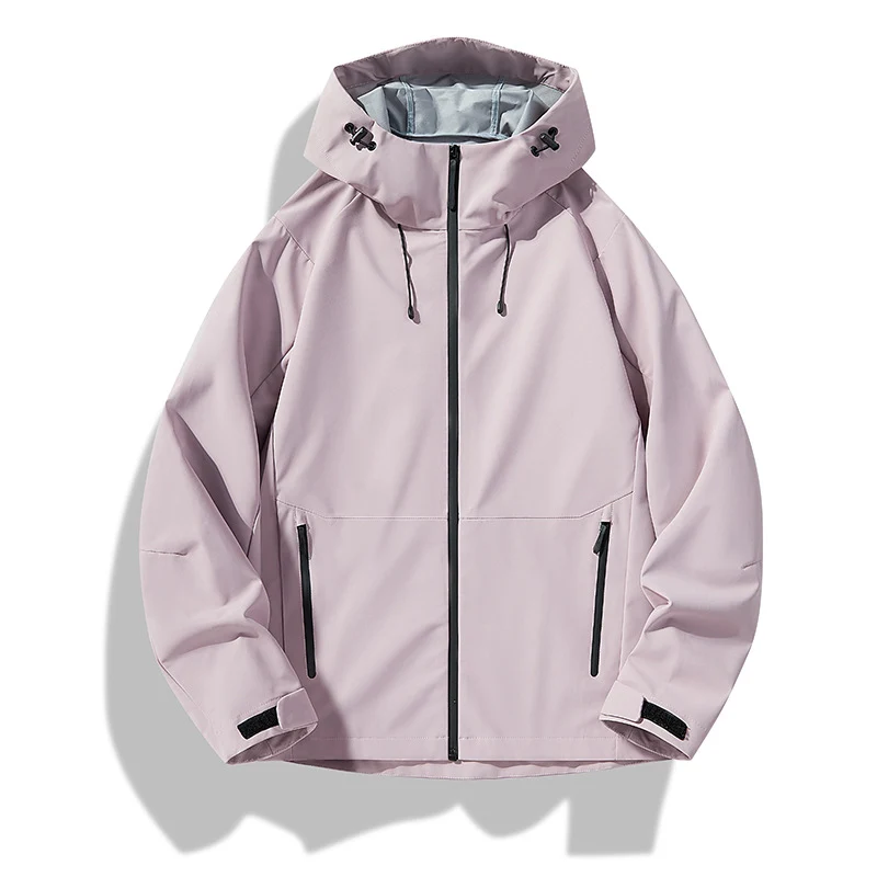 Herren Minimalistische Softshell-Regenjacke mit TPU‑Membran, verschweißten Nähten und verstellbarer Kapuze Nord Taschen