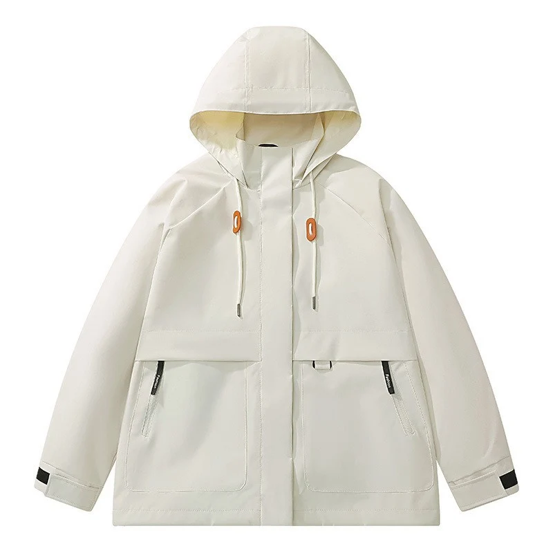 Herren Minimalistische Funktions-Kapuzenjacke mit verdeckten Reißverschlusstaschen & Kordelzug Nord Taschen