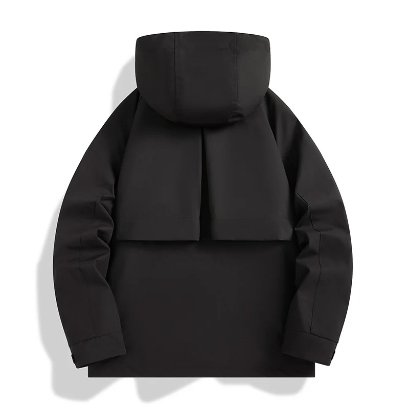 Herren Mehrlagige Softshell-Utilityjacke mit integriertem Fleece-Innenjackett, Kordelzugkapuze und Multifunktions-Taschen Nord Taschen