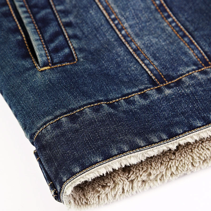 Herren Jeansjacke im Truckerstil mit leichtem Netzfutter und strukturierter Nahtführung Nord Taschen