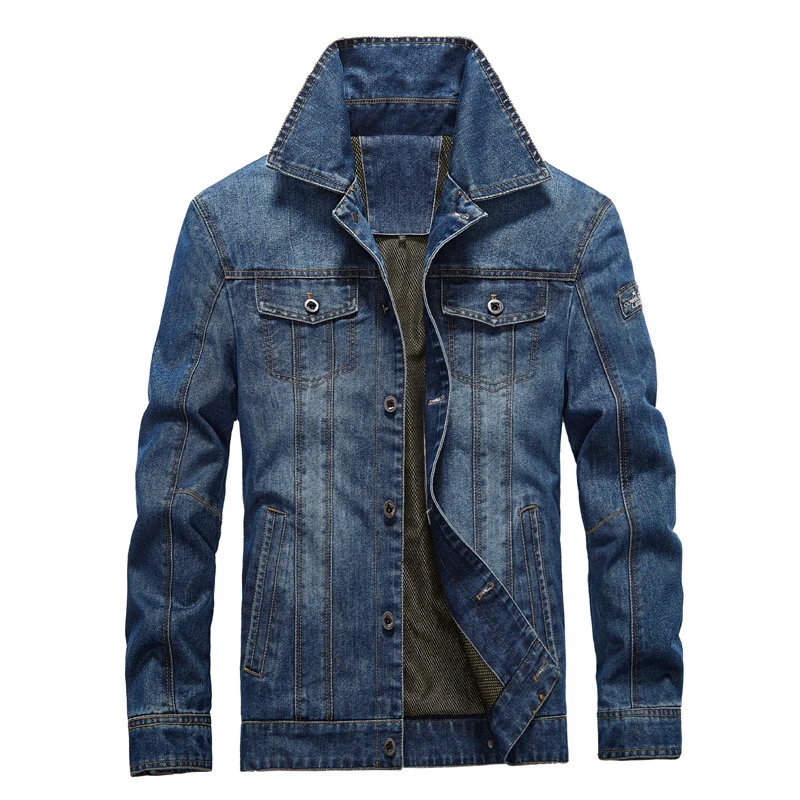 Herren Jeansjacke im Truckerstil mit leichtem Netzfutter und strukturierter Nahtführung Nord Taschen