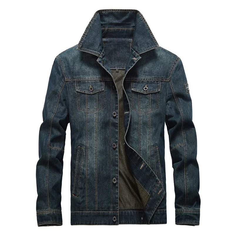 Herren Jeansjacke im Truckerstil mit leichtem Netzfutter und strukturierter Nahtführung Nord Taschen