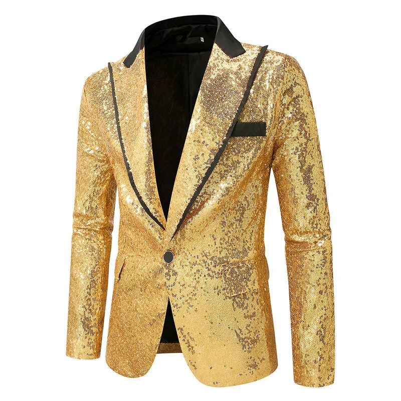 Herren Glitzernder Smokingblazer aus hochwertigem Satin - Vittorelli
