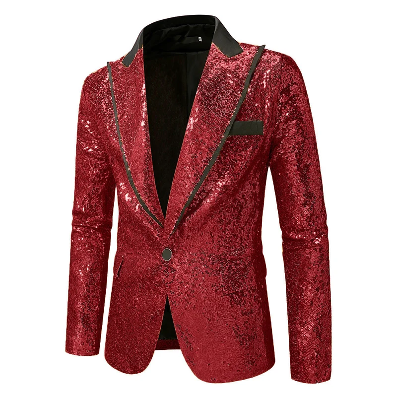 Herren Glitzernder Smokingblazer aus hochwertigem Satin - Vittorelli