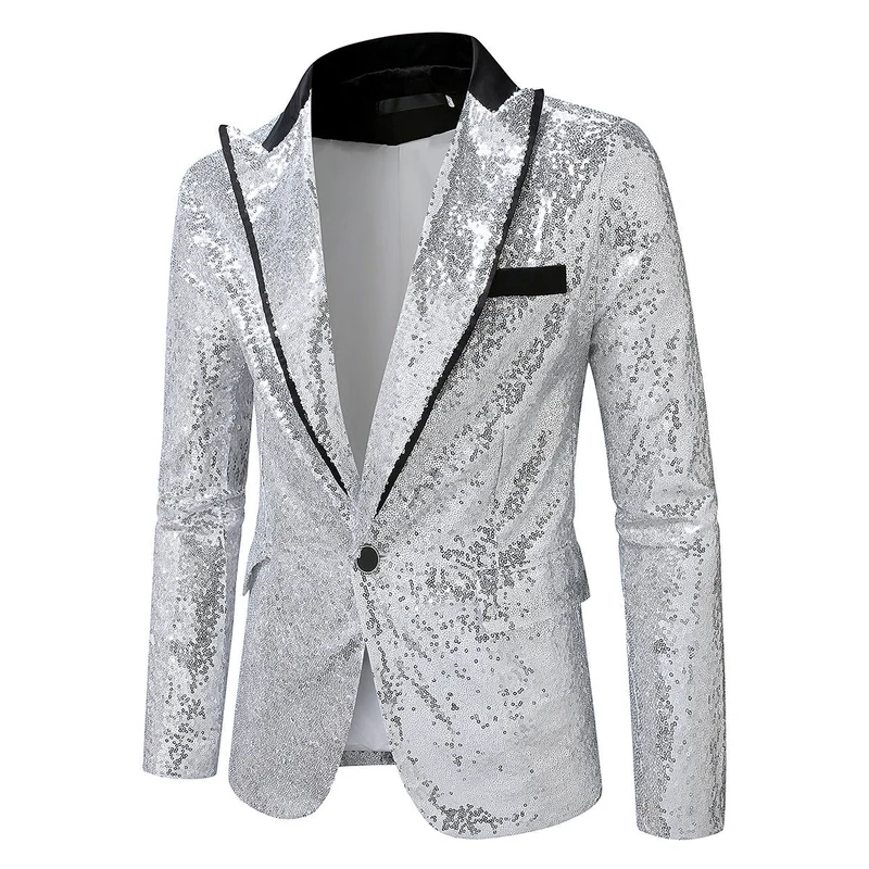 Herren Glitzernder Smokingblazer aus hochwertigem Satin - Vittorelli