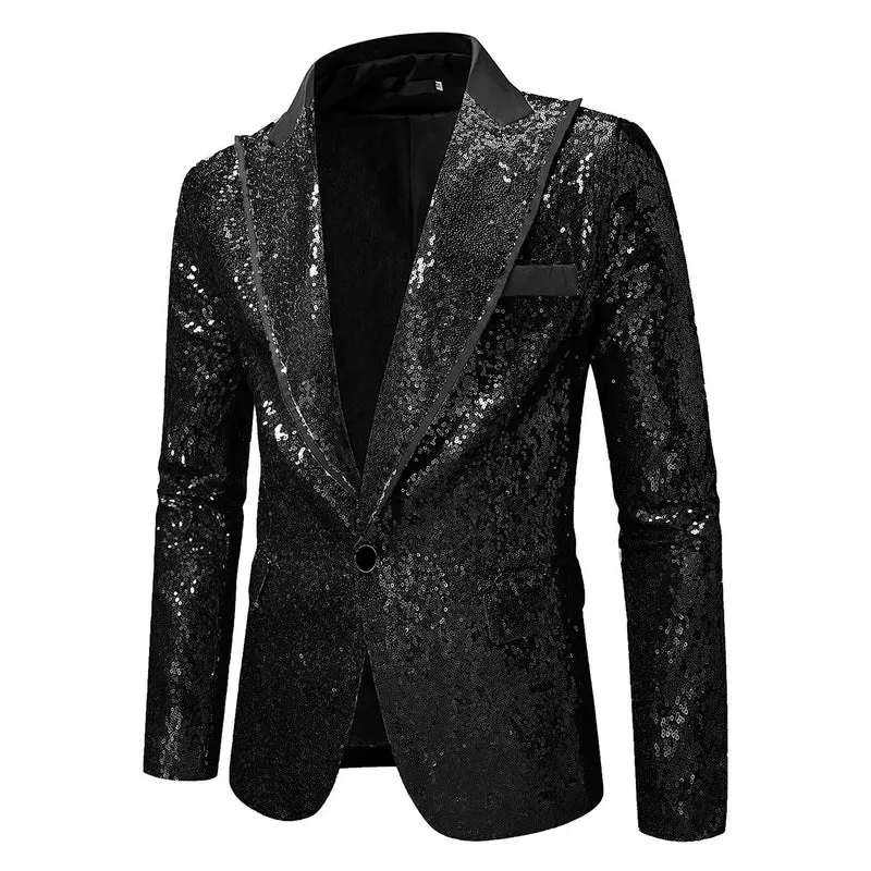 Herren Glitzernder Smokingblazer aus hochwertigem Satin - Vittorelli