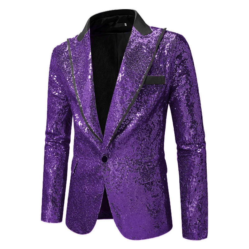 Herren Glitzernder Smokingblazer aus hochwertigem Satin - Vittorelli
