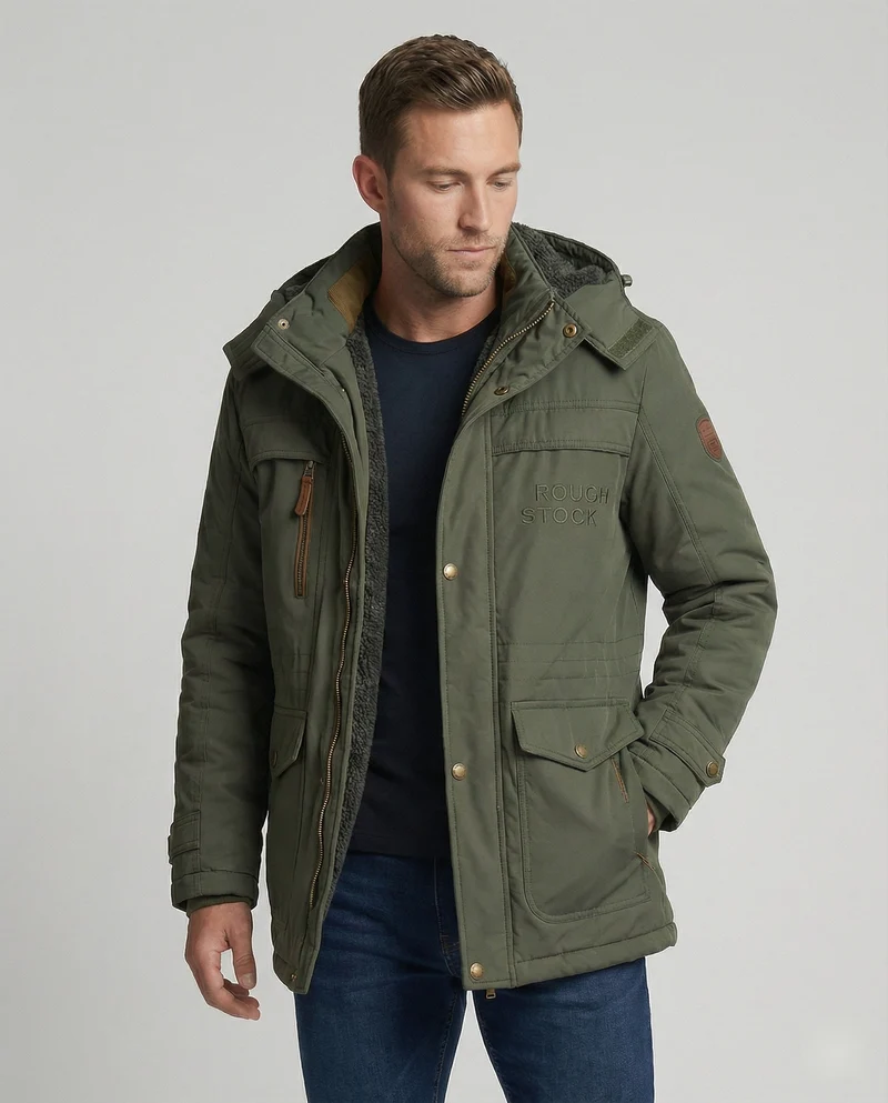 Lässige Gepolsterte Herrenjacke
