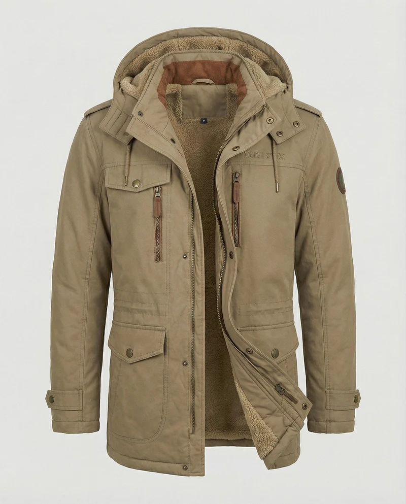 Lässige Gepolsterte Herrenjacke