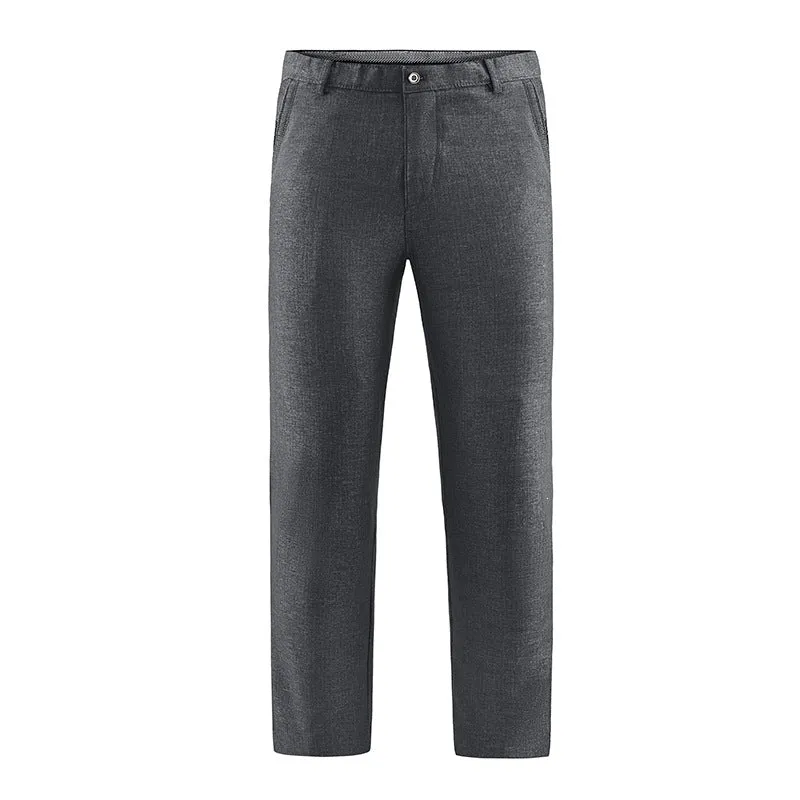 Herren Tailored-Chinohose mit geradem Bein, Gürtelschlaufen & Wiener Naht Nord Taschen
